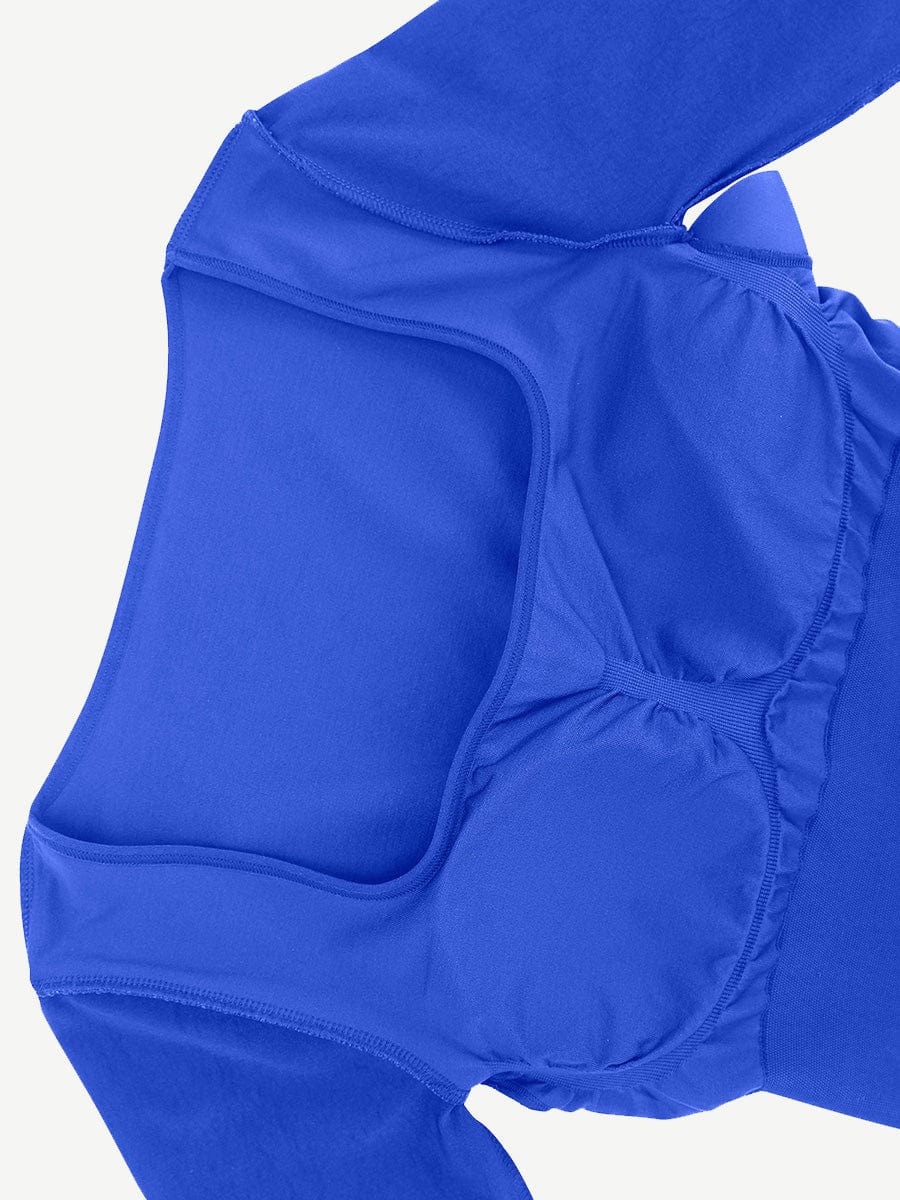 Eco-friendly Seamless Square Neck Long Sleeve Shaper Dress - FirmaSculpt