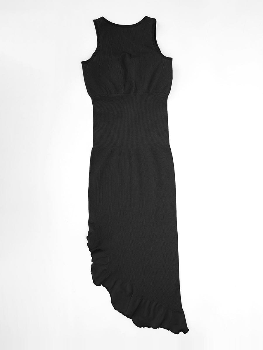Ruffle-Hem Sleeveless Shaping Dress - FirmaSculpt