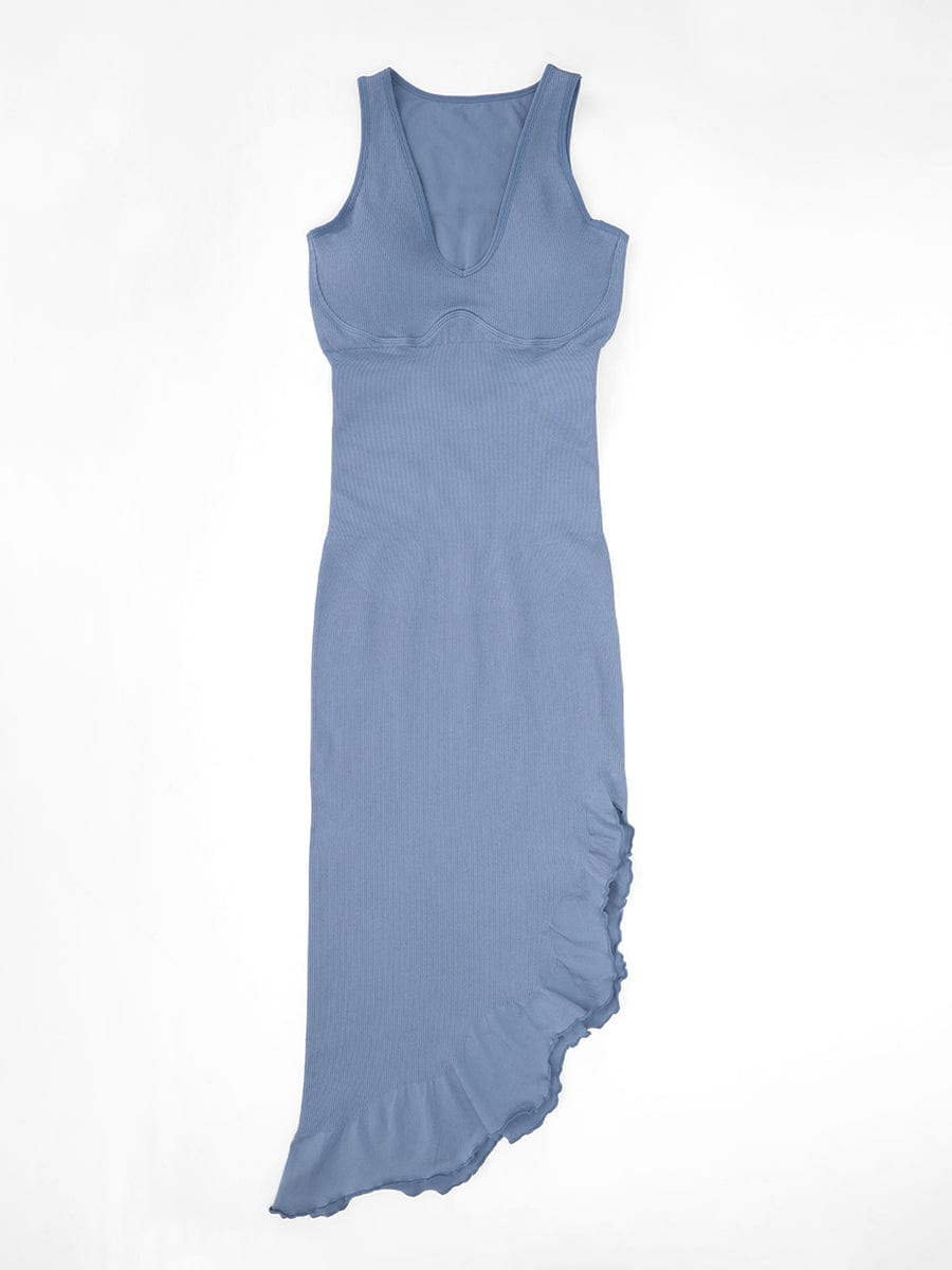 Ruffle-Hem Sleeveless Shaping Dress - FirmaSculpt