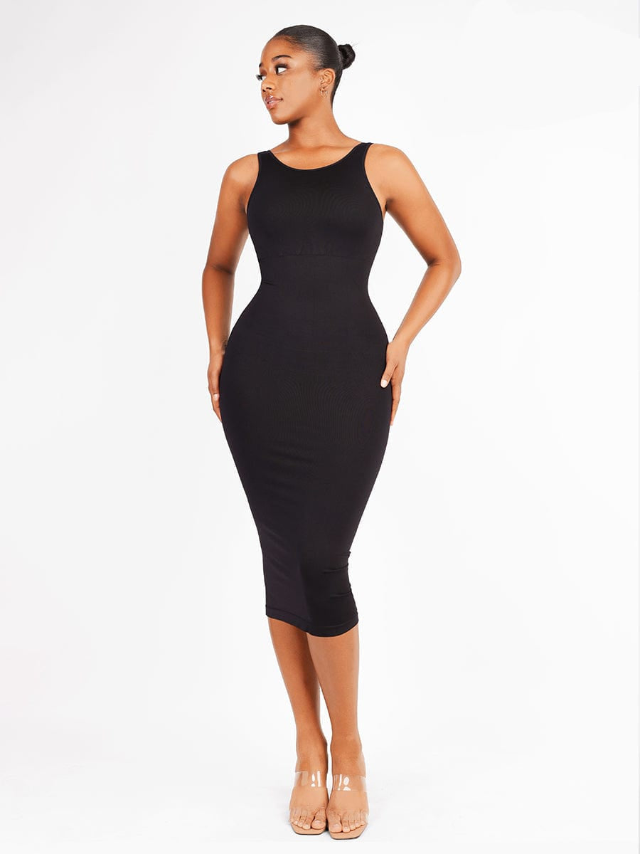 Eco-friendly Seamless Shaping Dress with U-back Design - FirmaActive