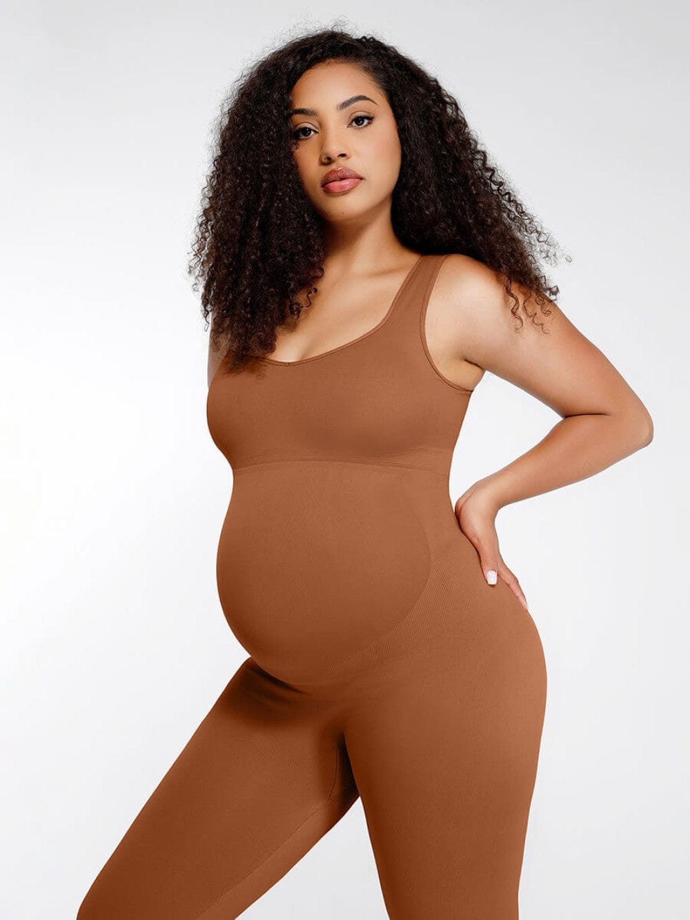 Seamless Maternity Abdominal Support Shaping Jumpsuit - FirmaSculpt