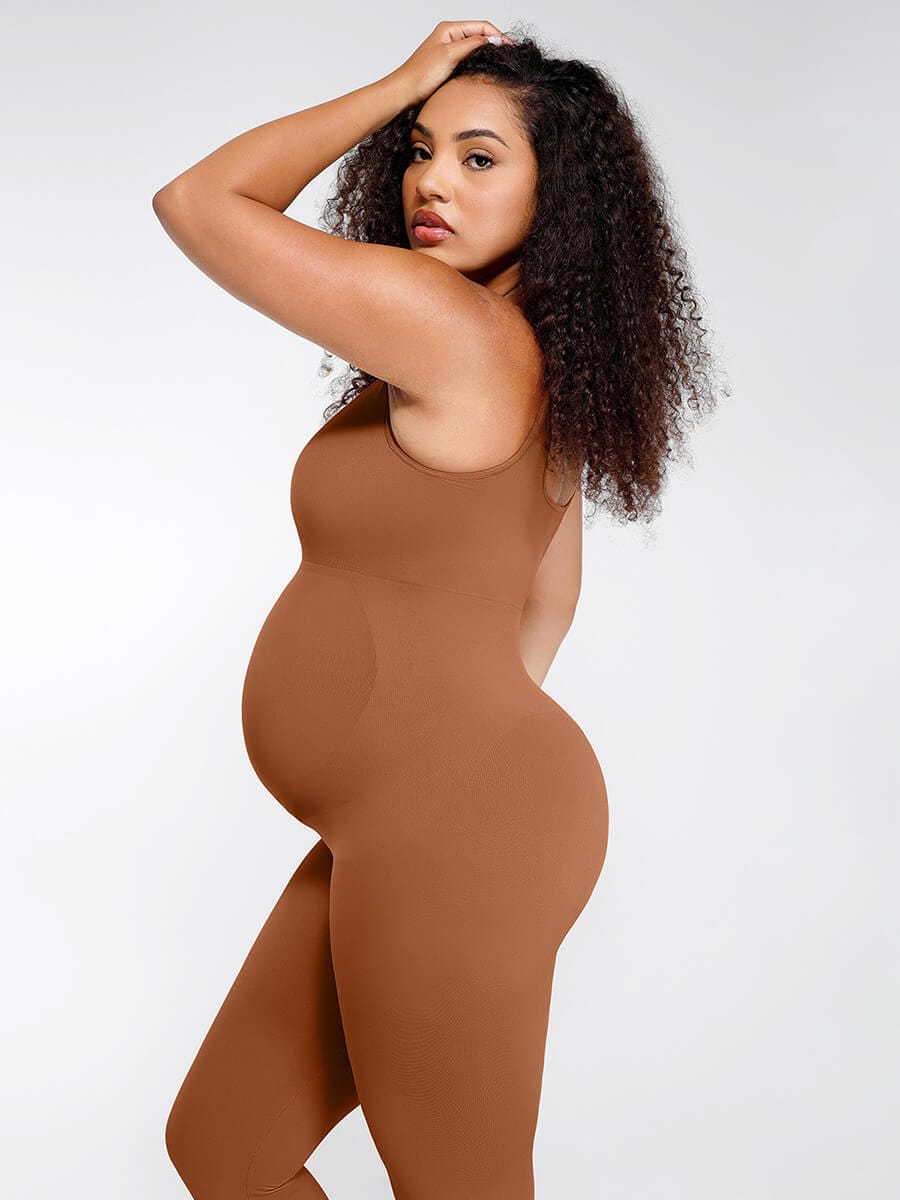 Seamless Maternity Abdominal Support Shaping Jumpsuit - FirmaSculpt