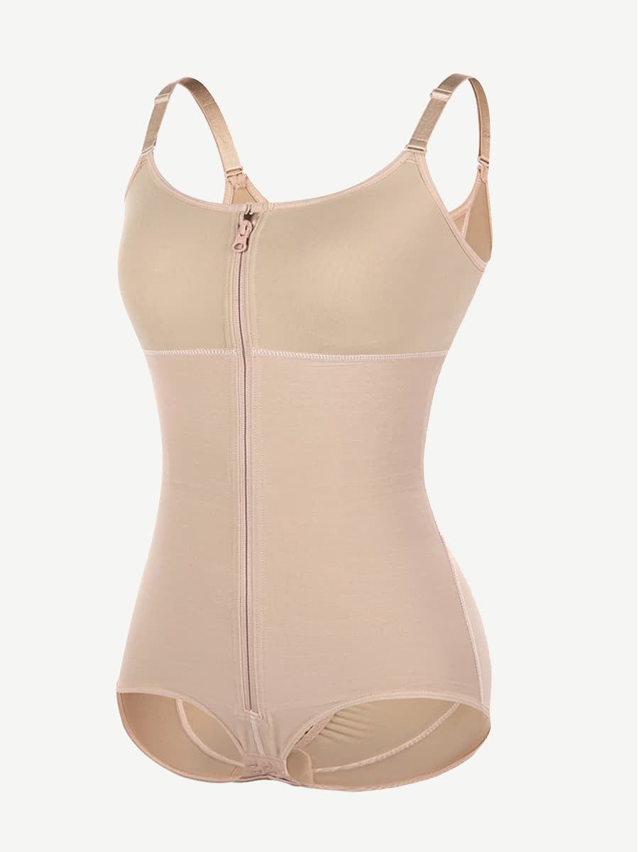Large Size Postoperative Full Body Shaper with Front Zipper - FirmaActive