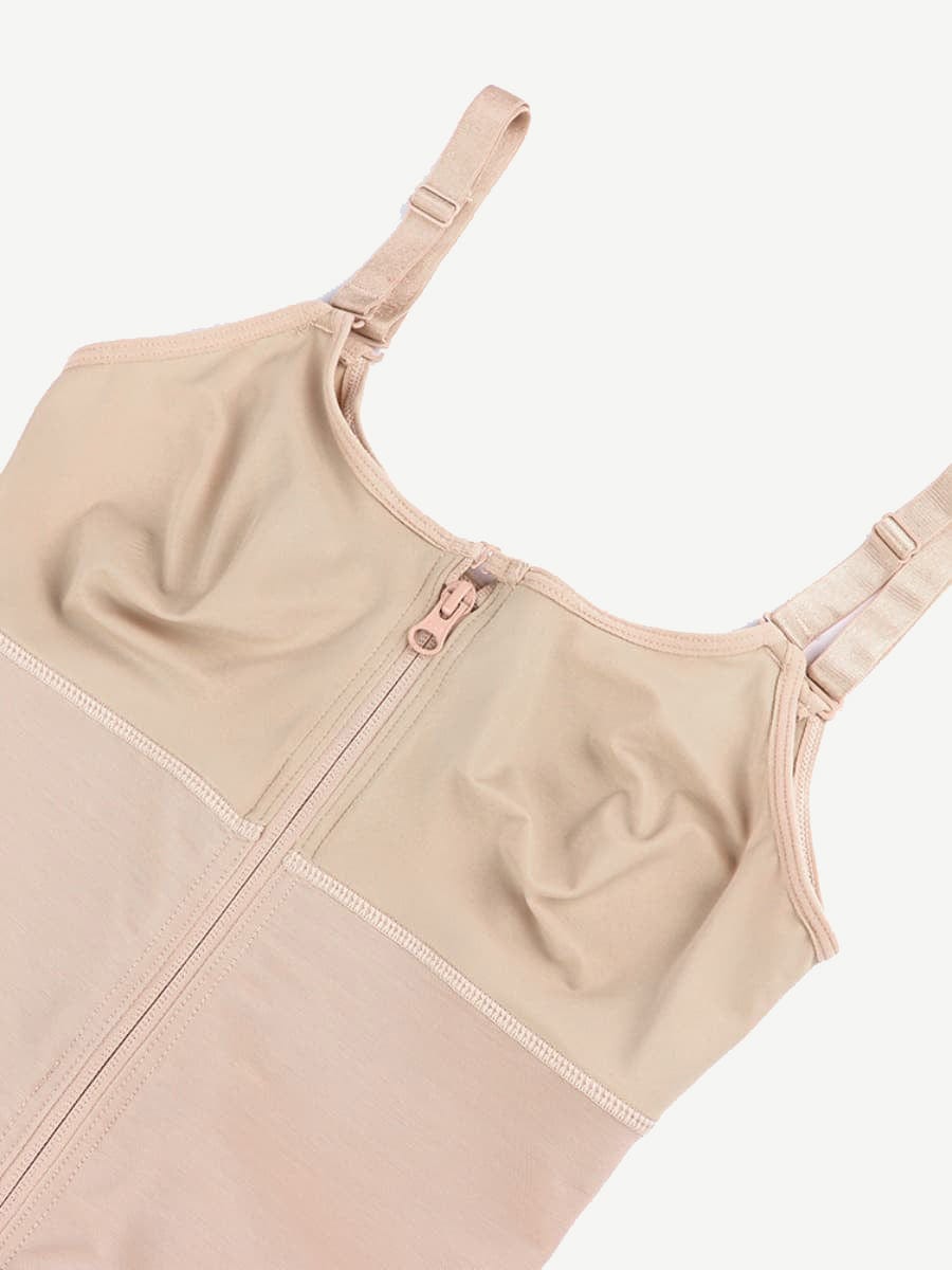 Large Size Postoperative Full Body Shaper with Front Zipper - FirmaActive