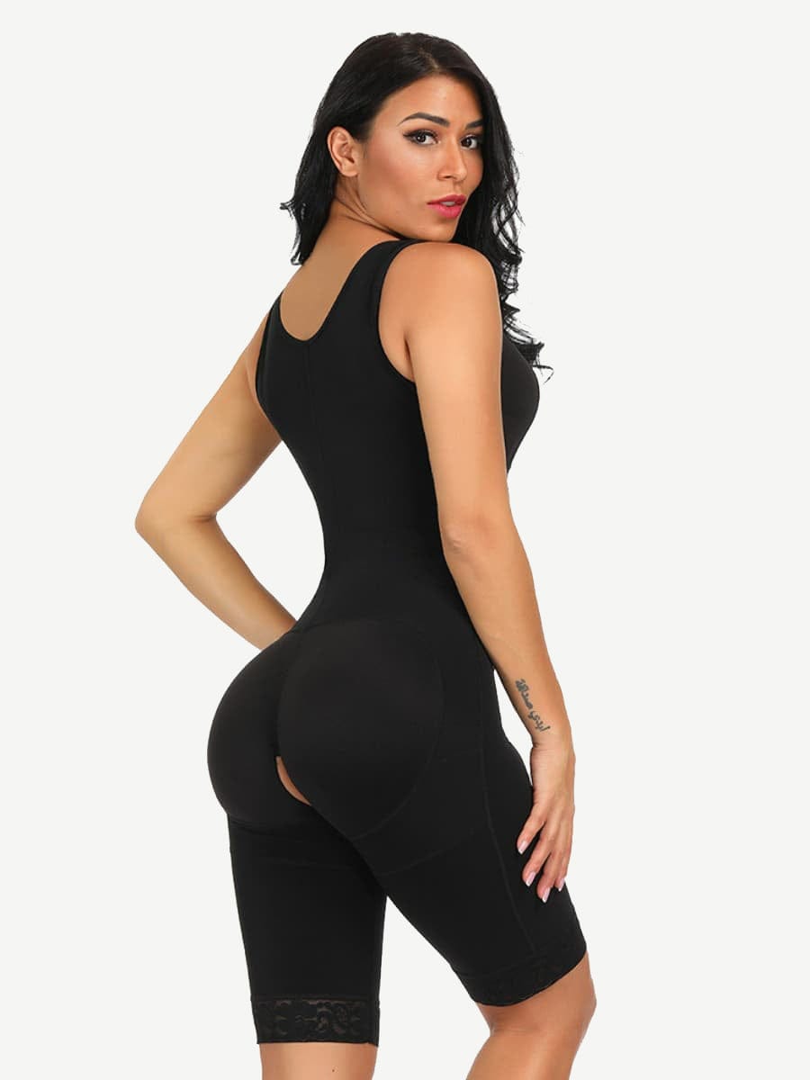 Ultimate Stretch Nude Hooks Crotchless Big Size Shapewear Bodysuit - FirmaHold