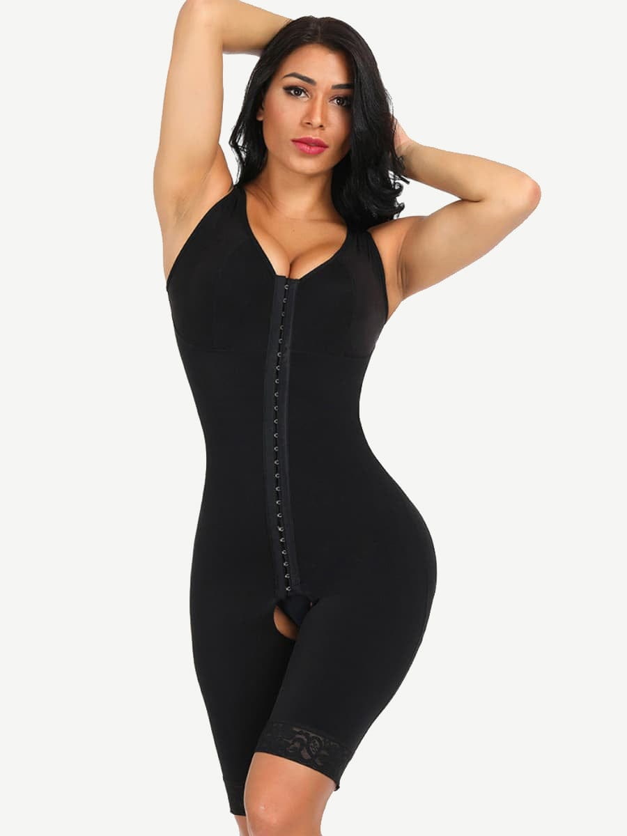 Ultimate Stretch Nude Hooks Crotchless Big Size Shapewear Bodysuit - FirmaHold