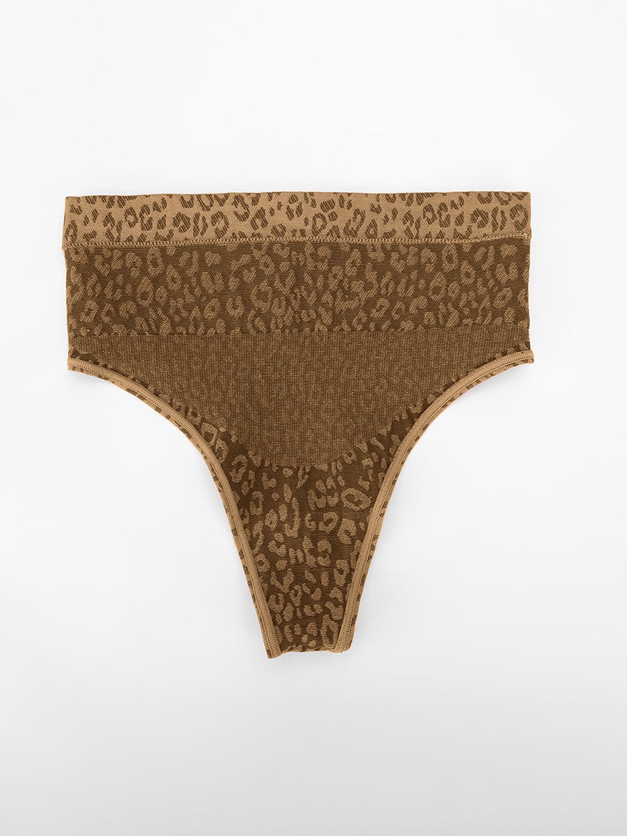 Leopard Print Seamless Tummy Control Panties - FirmaSculpt