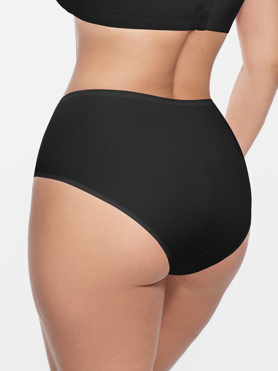 Cloud Like Mid Waist Tummy Control Brief Panties - FirmaSoft