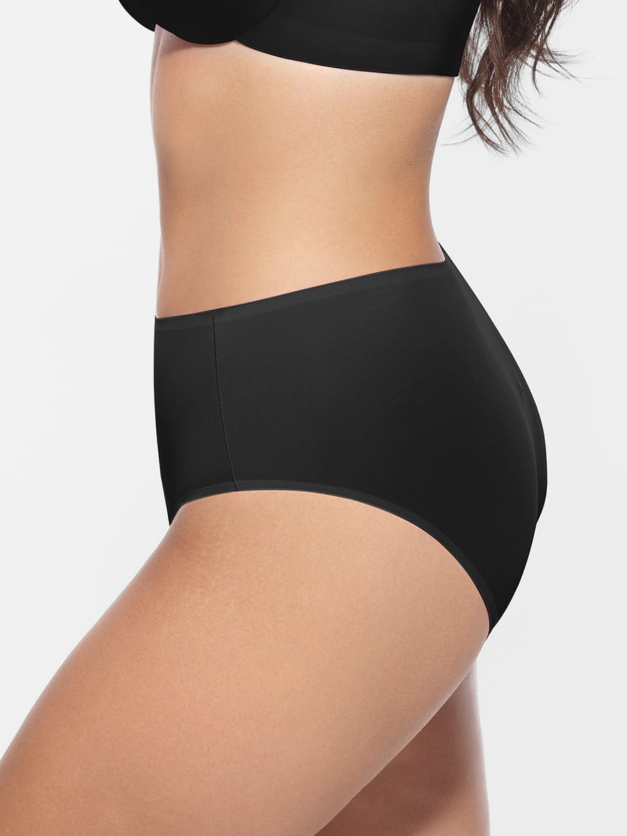 Cloud Like Mid Waist Tummy Control Brief Panties - FirmaSoft