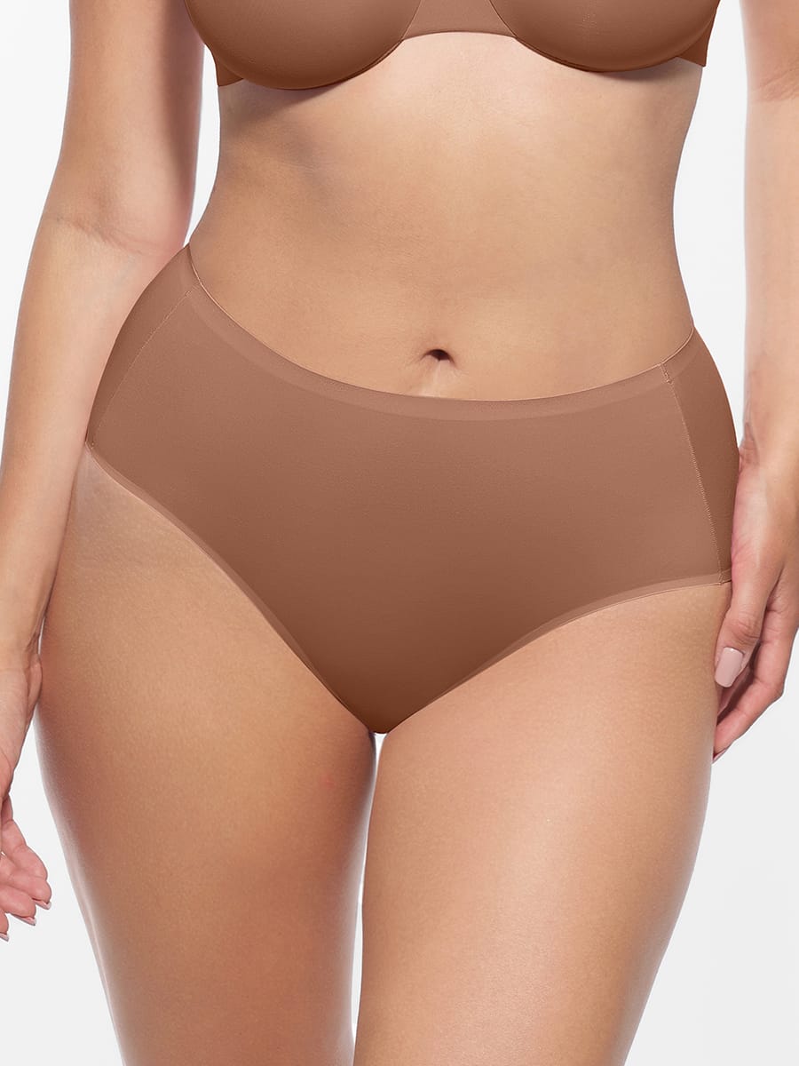 Cloud Like Mid Waist Tummy Control Brief Panties - FirmaSoft