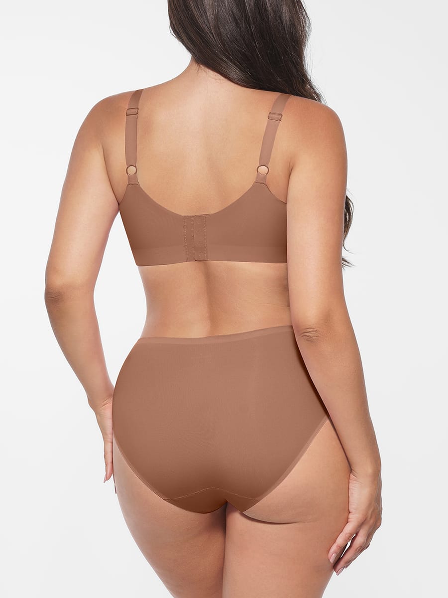 Cloud Like Mid Waist Tummy Control Brief Panties - FirmaSoft