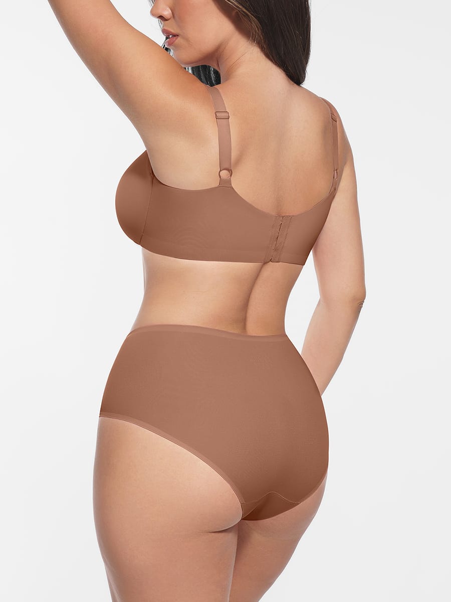 Cloud Like Mid Waist Tummy Control Brief Panties - FirmaSoft