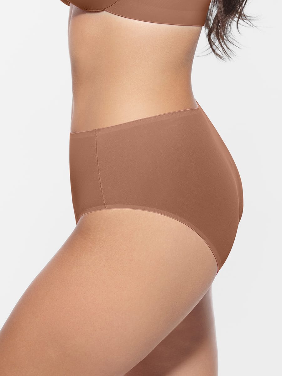 Cloud Like Mid Waist Tummy Control Brief Panties - FirmaSoft