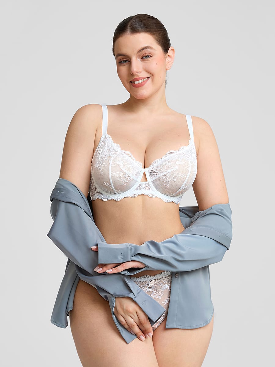 Low-Rise Lace Tummy Control Panties with Antibacterial Cotton Crotch - FirmaLace