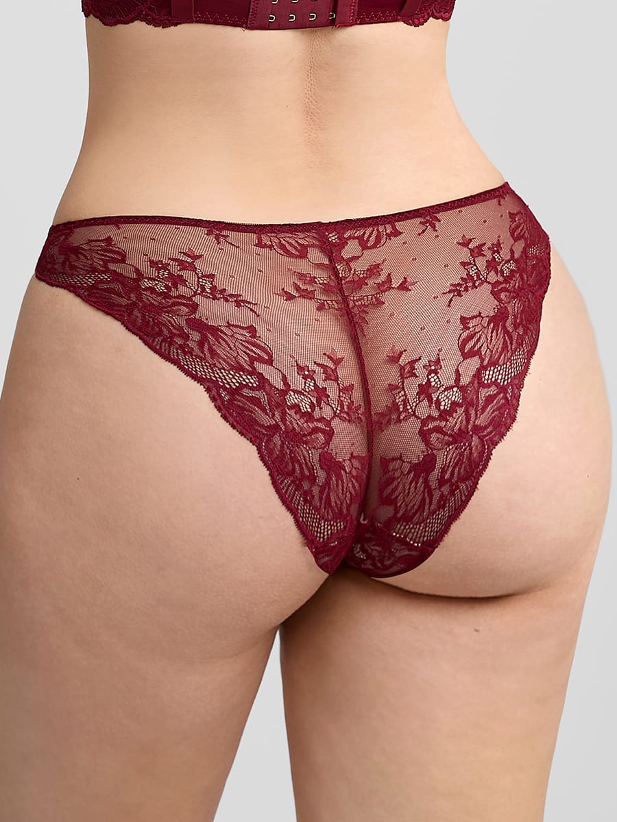 Low-Rise Lace Tummy Control Panties with Antibacterial Cotton Crotch - FirmaLace