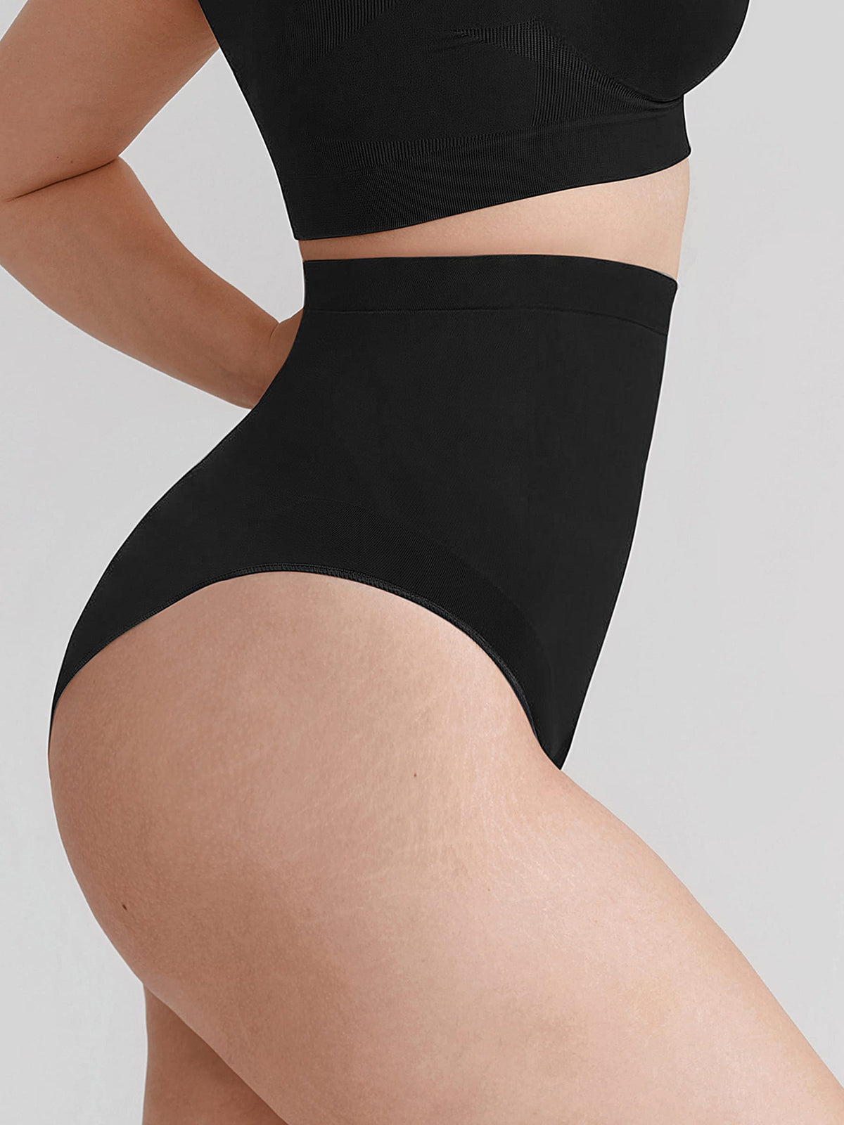 Seamless High Waist Tummy Control Briefs with Anti-Slip Silicone Waistband - FirmaHold