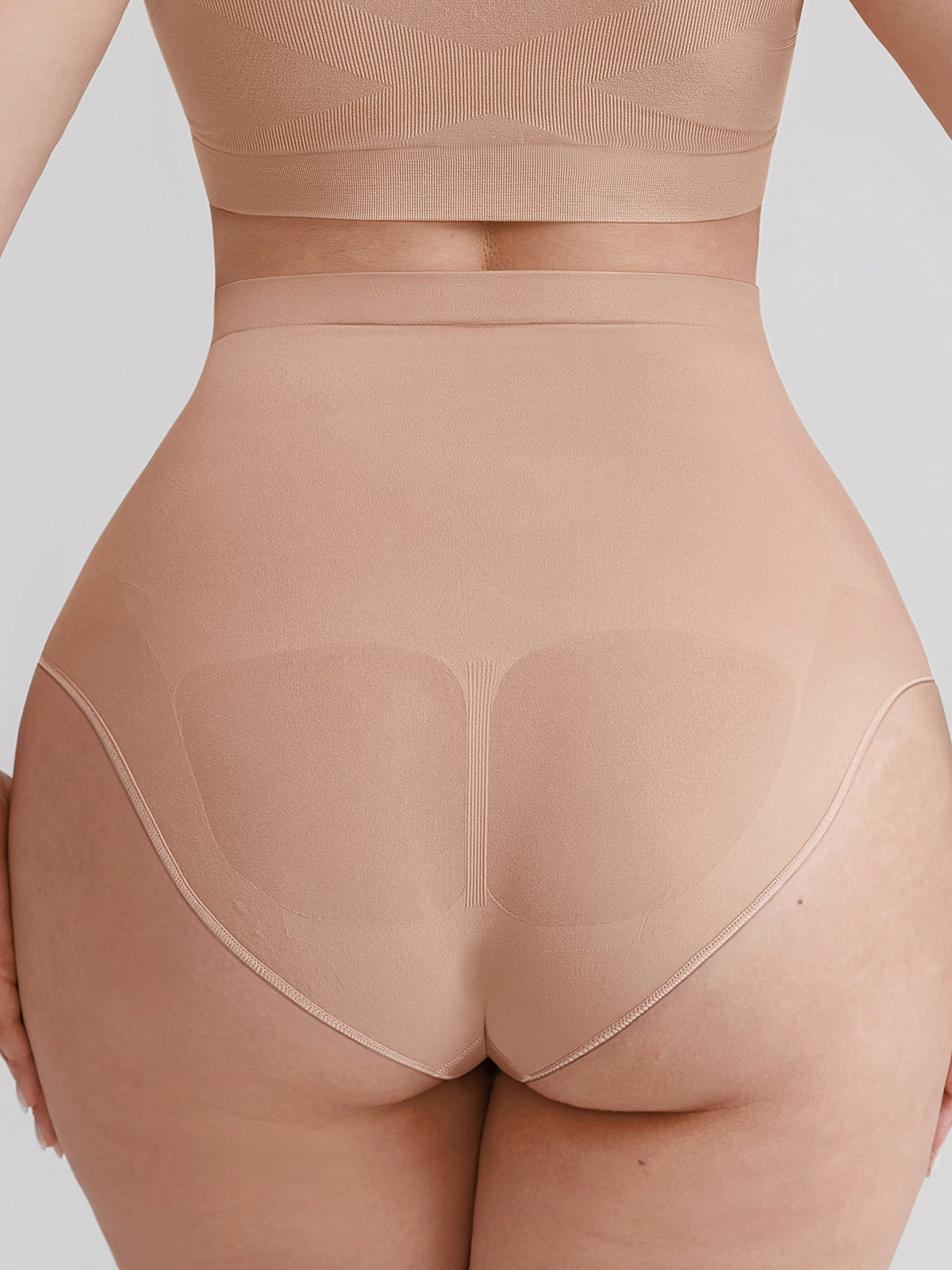 Seamless High Waist Tummy Control Briefs with Anti-Slip Silicone Waistband - FirmaHold