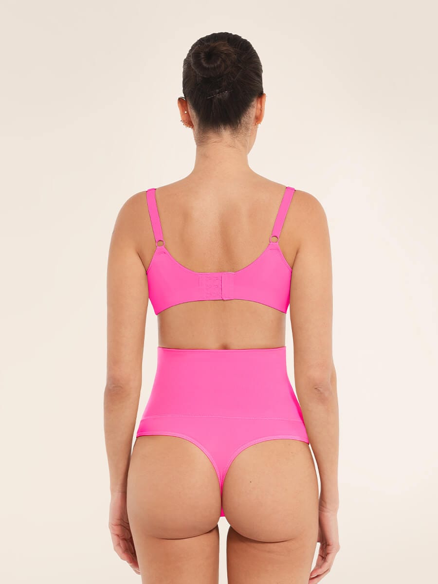 High Waist Tummy Control Thong Panties - FirmaActive