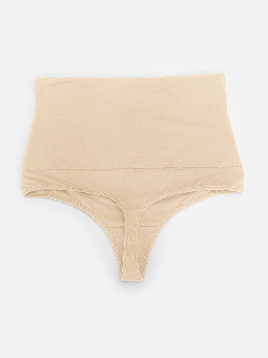 High Waist Tummy Control Thong Panties - FirmaActive