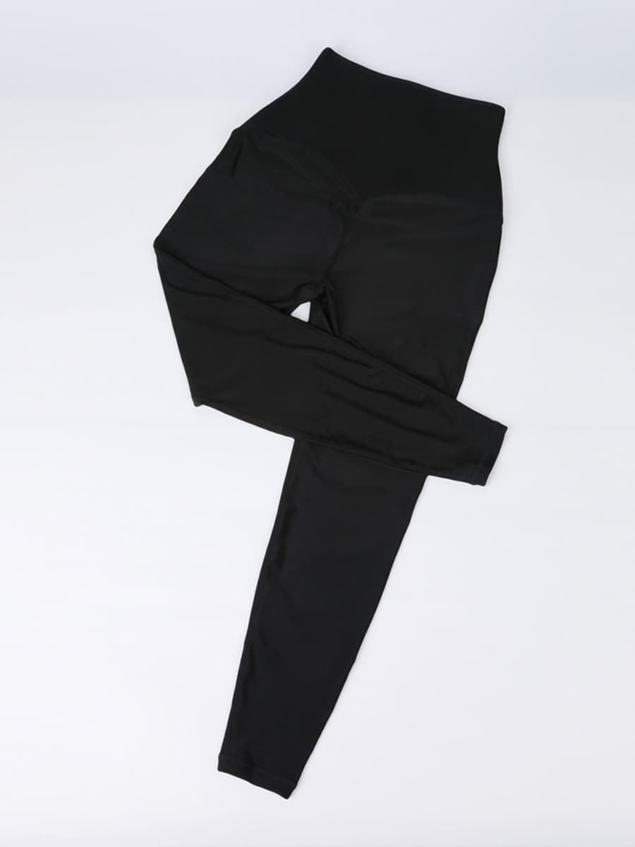 High-Rise Neoprene Waist Trainer Leggings with 3-Row Hooks - FirmaControl