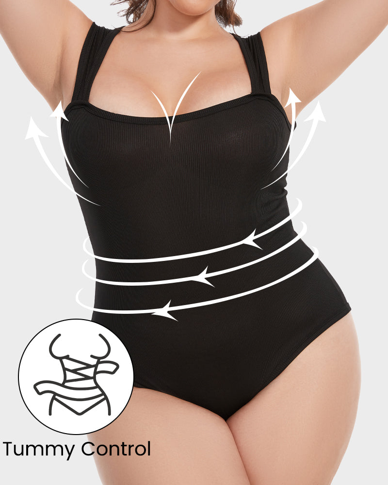 Sleeveless Tummy Control Tank Bodysuit - FirmaSculpt