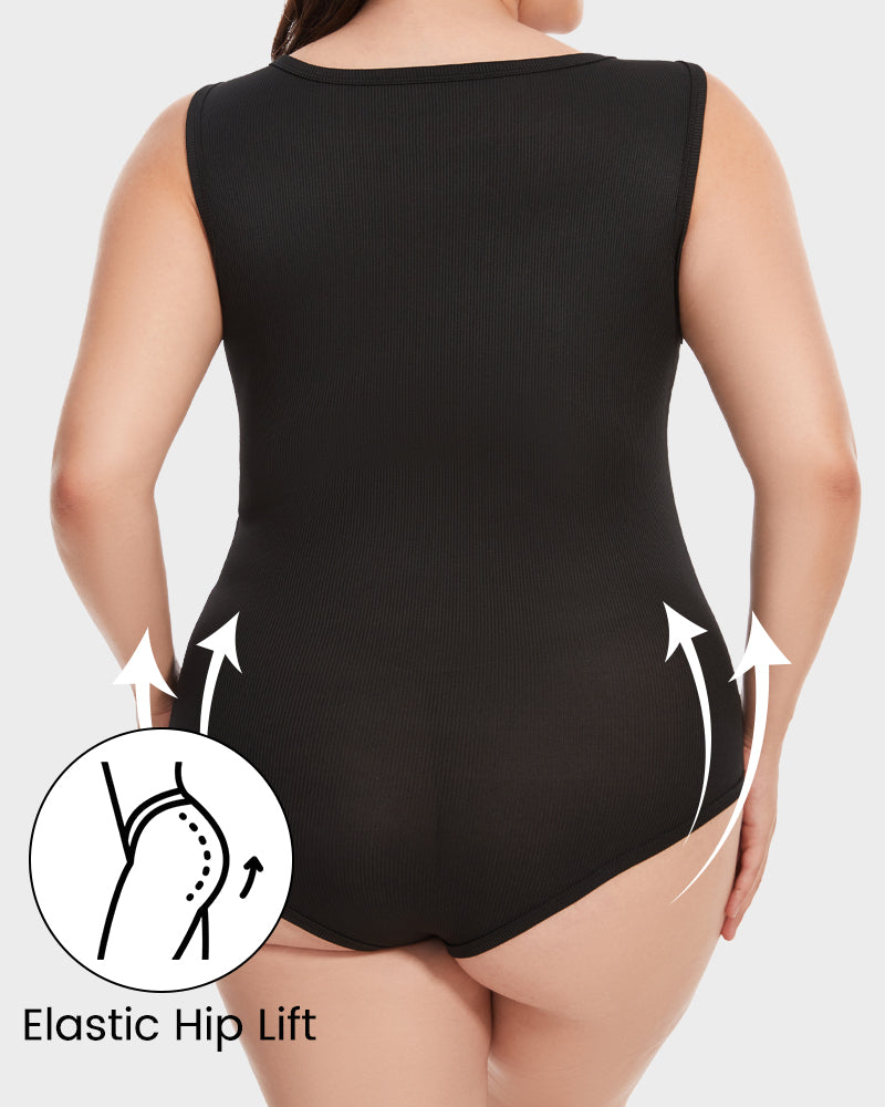 Sleeveless Tummy Control Tank Bodysuit - FirmaSculpt