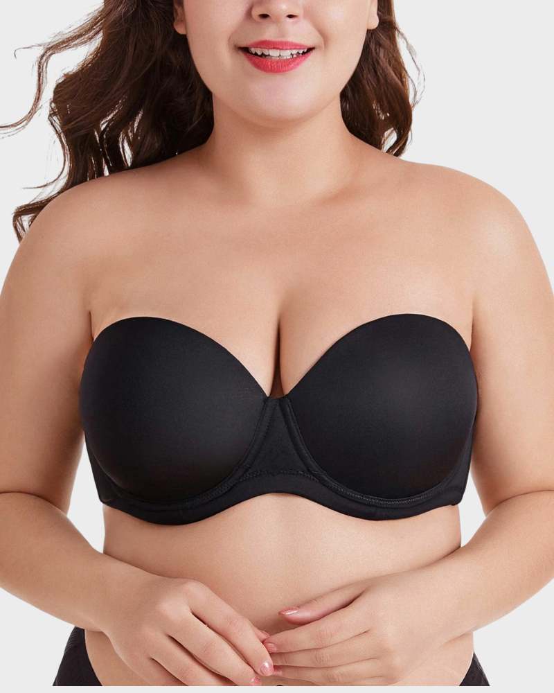 Underwire Bandeau Bra with Removable Straps - FirmFlex