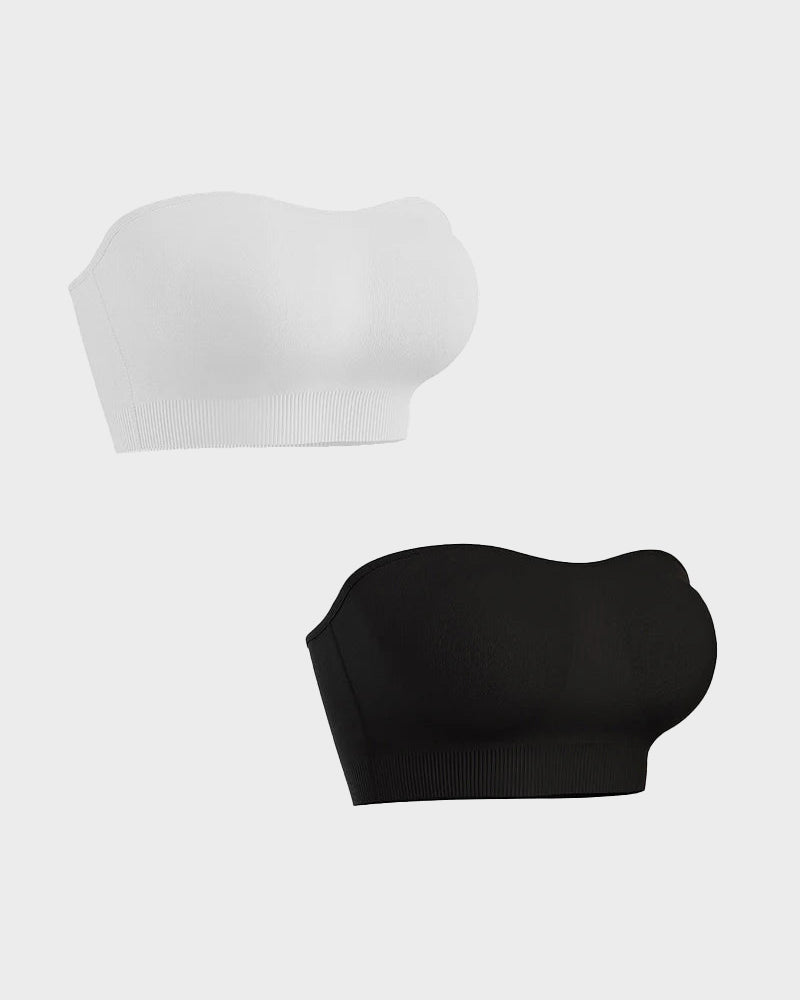 Non-Slip Seamless Strapless Bandeau Bra - FirmaHold