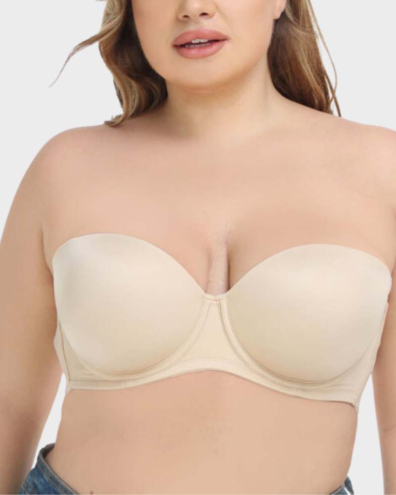 Underwire Bandeau Bra with Removable Straps - FirmFlex