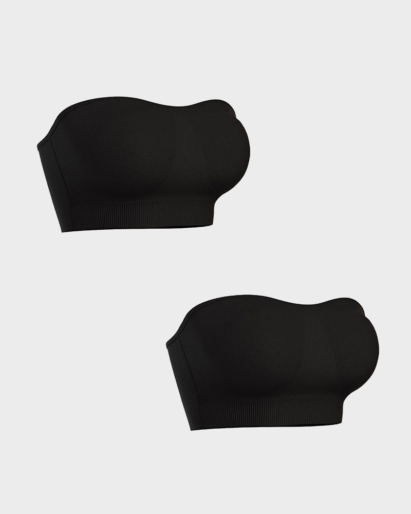 Non-Slip Seamless Strapless Bandeau Bra - FirmaHold
