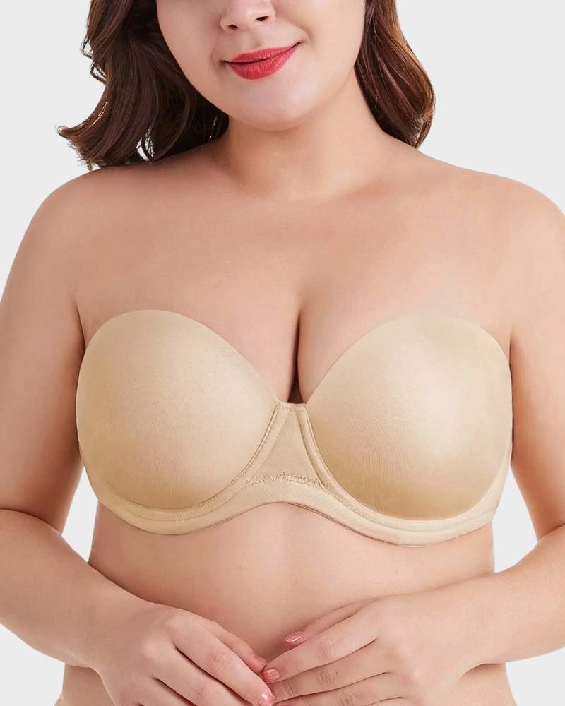Underwire Bandeau Bra with Removable Straps - FirmFlex