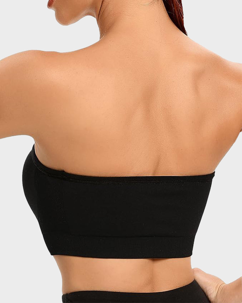 Non-Slip Seamless Strapless Bandeau Bra - FirmaHold