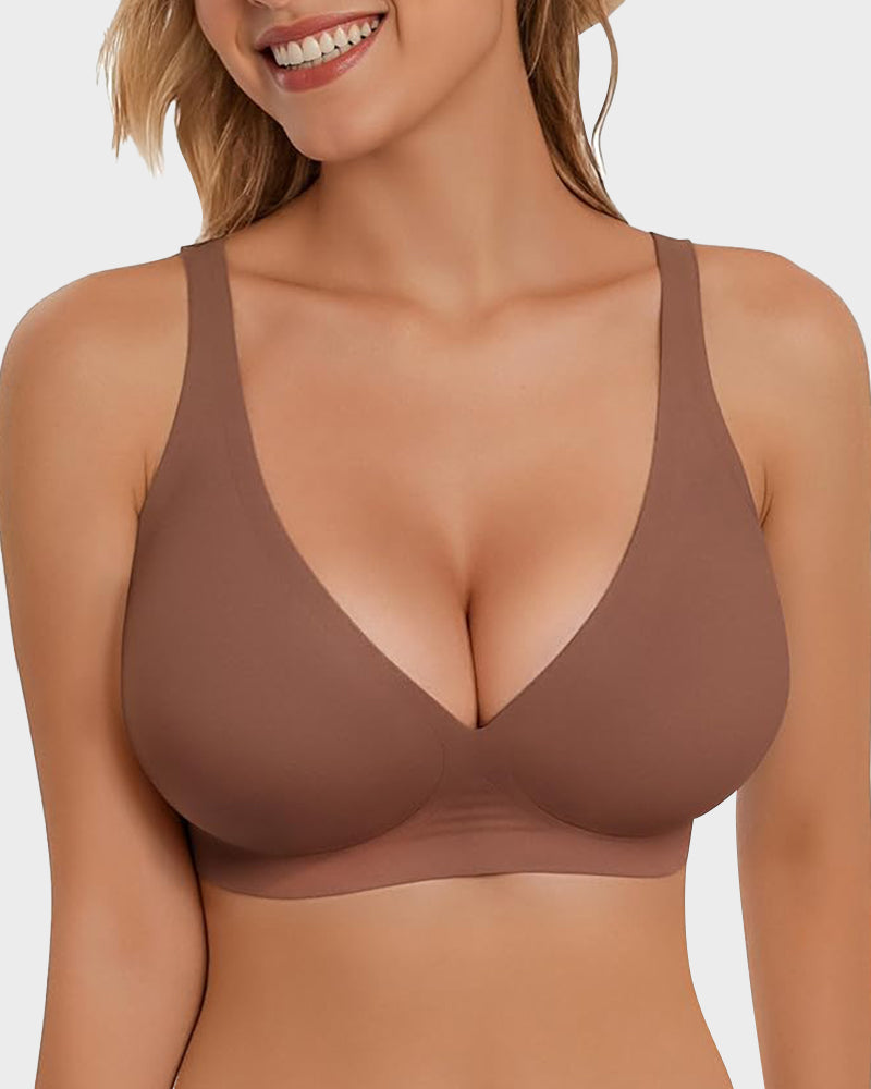 Seamless Deep-V Wireless Push-Up Bra - FirmaLift