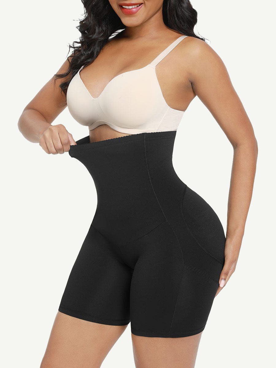 High Waisted Slimming Belly Shaper Shorts Butt Lifter With Steel Bones - FirmaSculpt