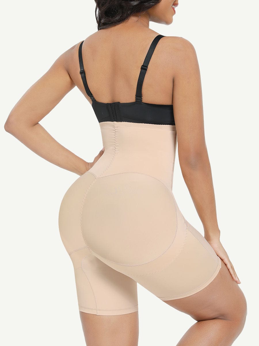 High Waisted Slimming Belly Shaper Shorts Butt Lifter With Steel Bones - FirmaSculpt