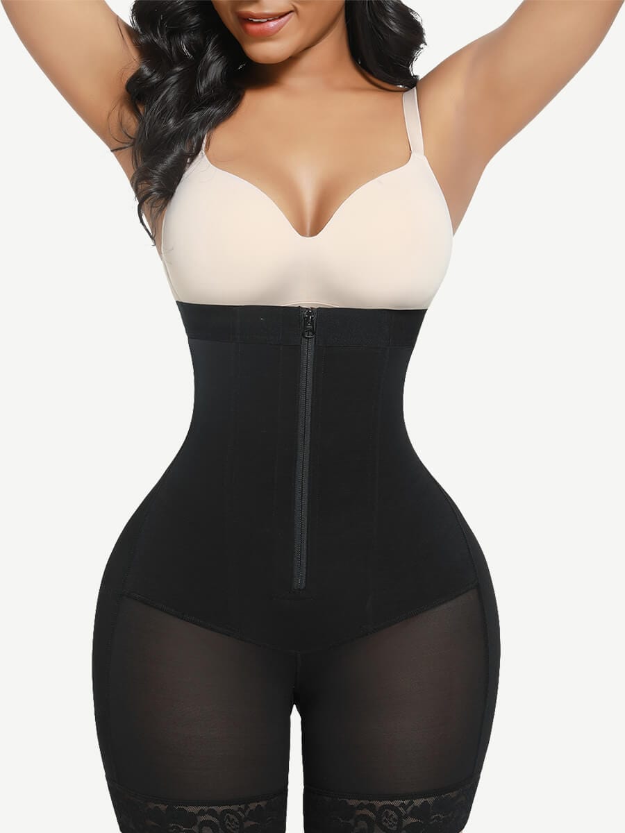 Butt Lift High Waisted Shapewear Shorts with Steel Bones - FirmaHold
