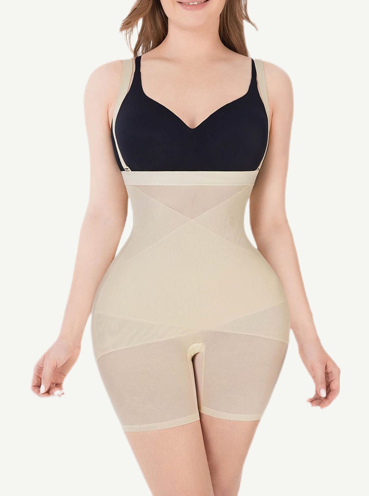 Bodysuit Shorts with Steel Bone Waist Sculpting and Thigh Slimmers - FirmaSculpt