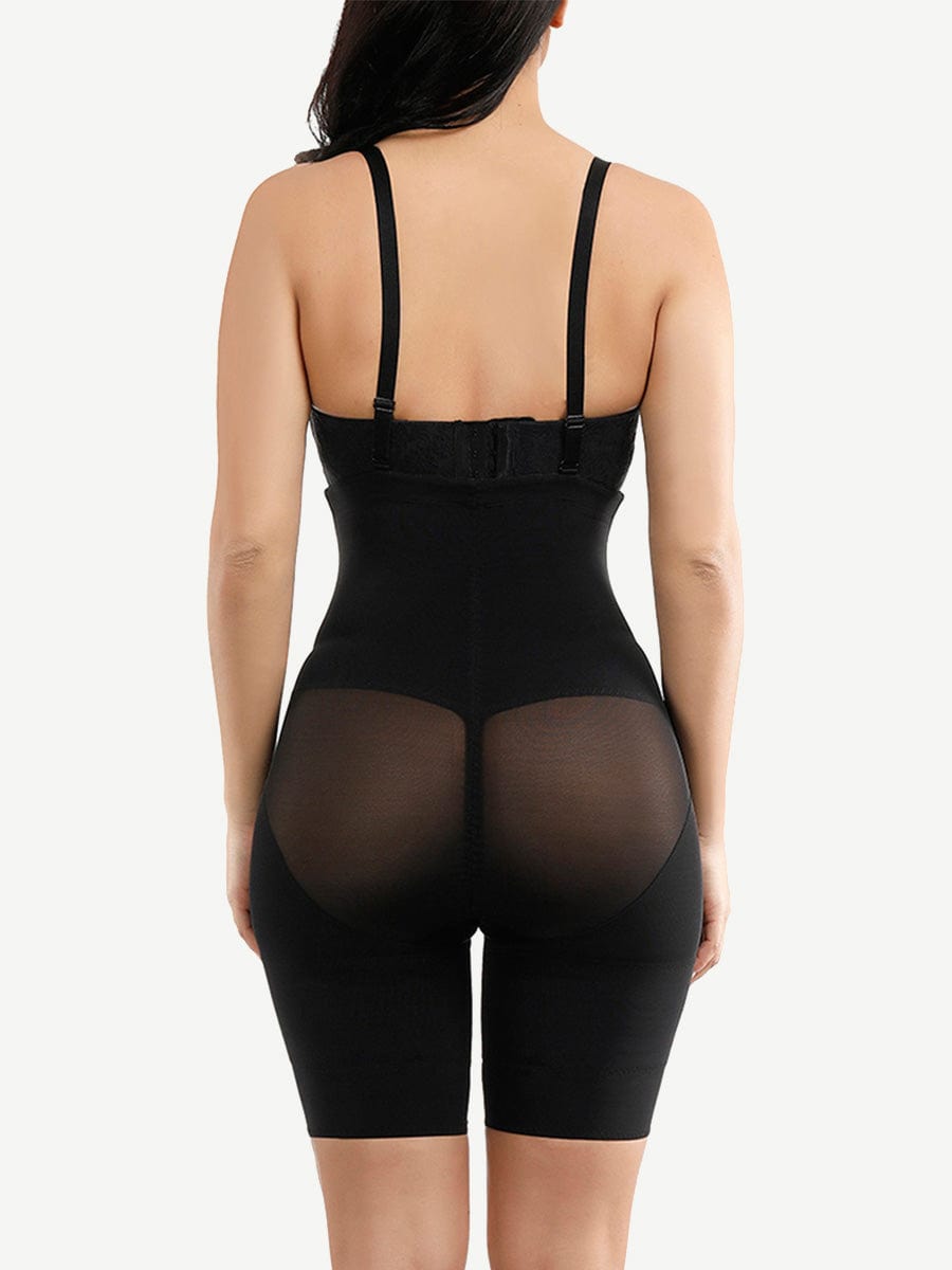 Plus Size Butt Lifting Mesh Patchwork Body Shaper Tummy Control FirmaSculpt