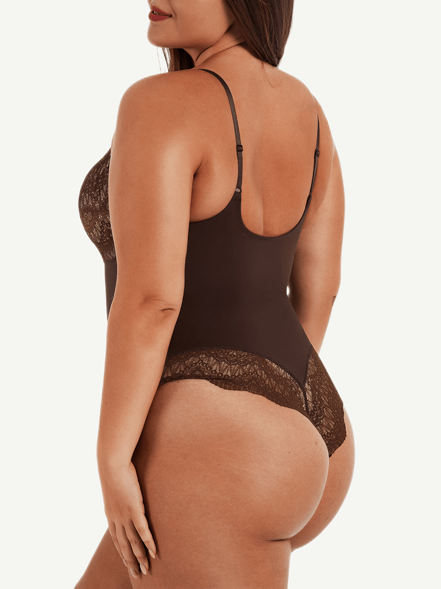 Sexy Ultra-versatile Lace Bodysuit with Tummy Control - FirmaLace