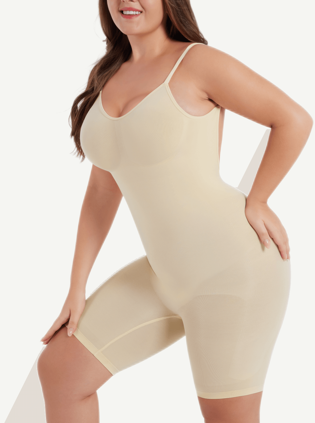 Seamless Open-Back Boxer Bodysuit with Covered Chest - FirmaSculpt