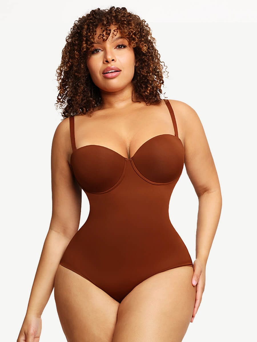 Fancy Cupped Shaping Bodysuit with Underwire Bra - FirmaHold