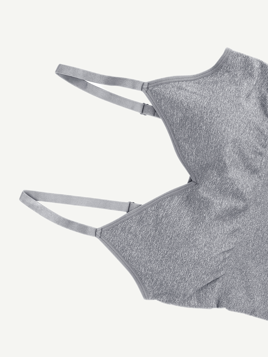 Eco-friendly Seamless Spaghetti Strap V-neck Shaping Dress - FirmaSmooth