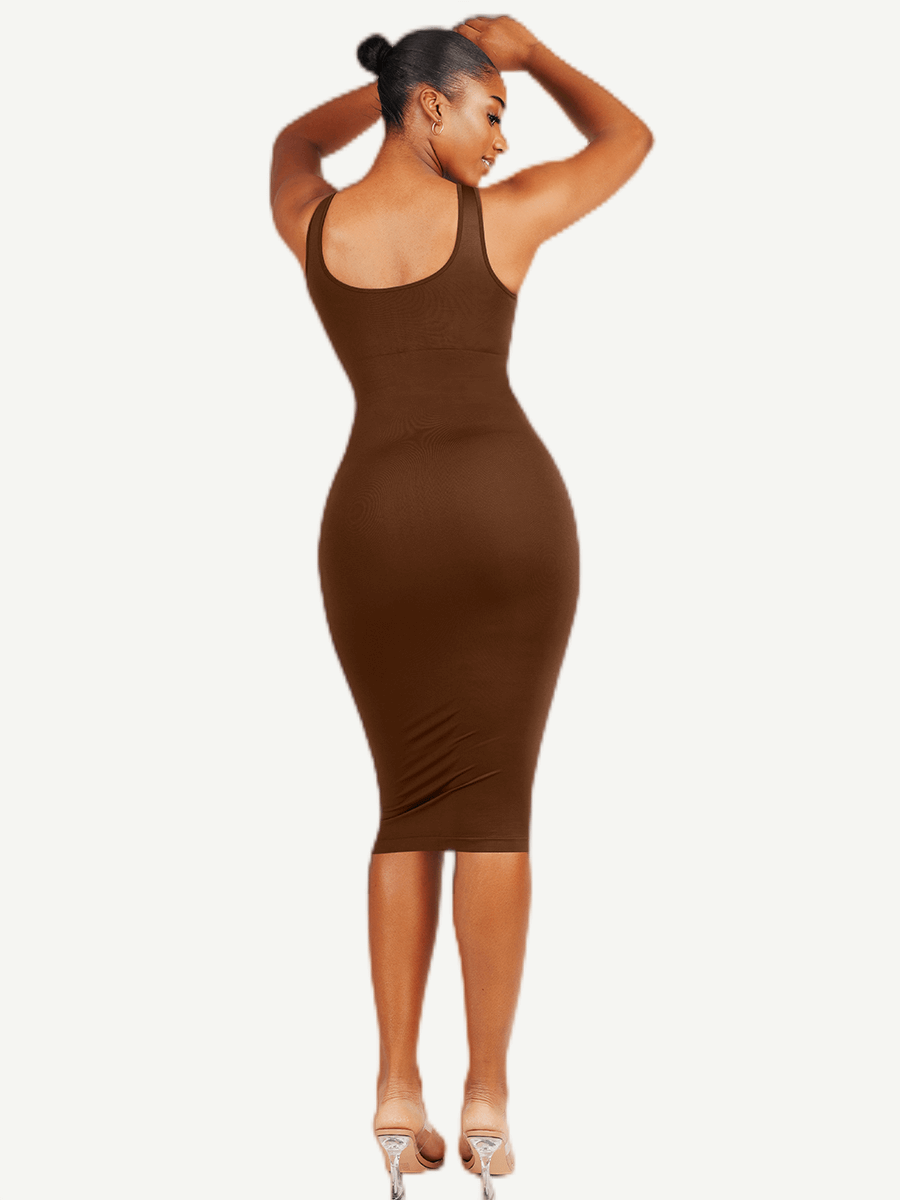 Eco-friendly Seamless Shaping Dress with U-back Design - FirmaActive