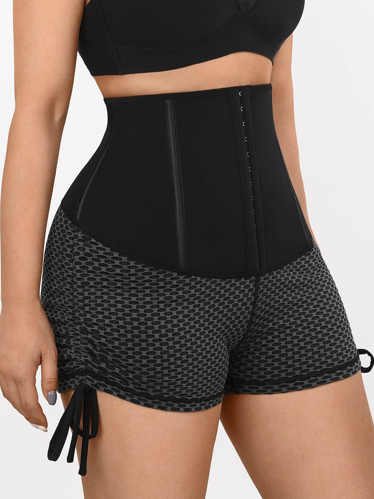 Neoprene Sauna Waist Trainer Shorts with Hook Closure - FirmaControl