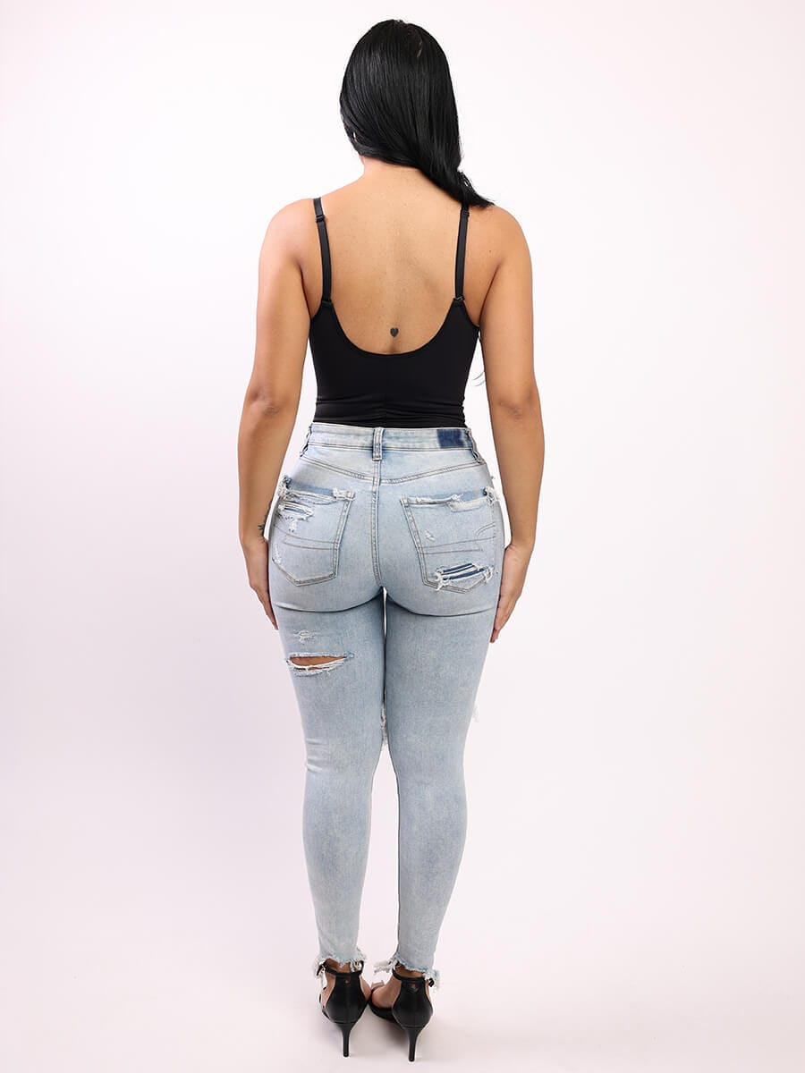 One-Piece Bodysuit with Back Large U-shaped Design and 3/4 Cup – FirmaLift