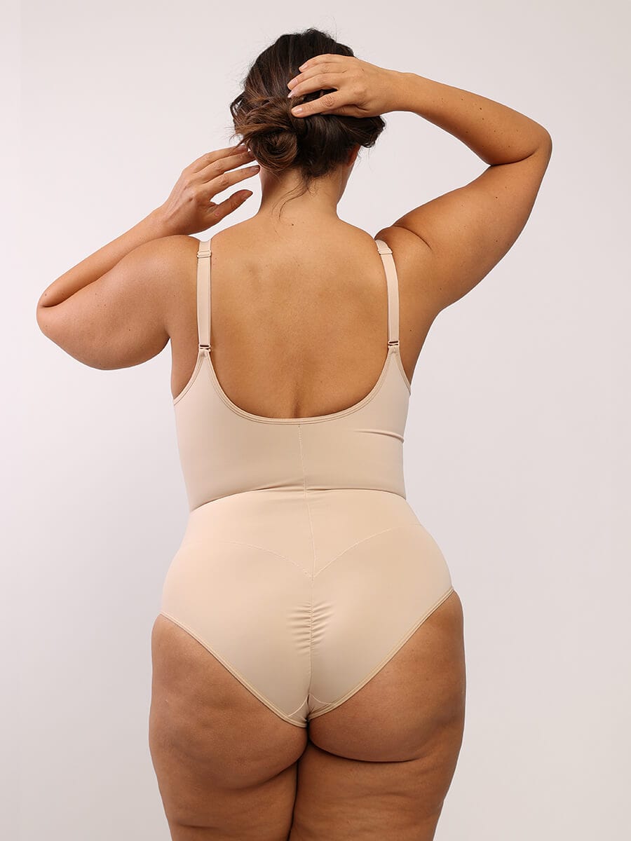 One-Piece Bodysuit with Back Large U-shaped Design and 3/4 Cup – FirmaLift