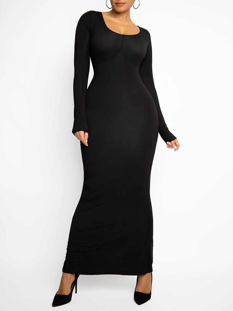 Light Shaping Abdomen Tightening Maxi Dress - FirmaSculpt