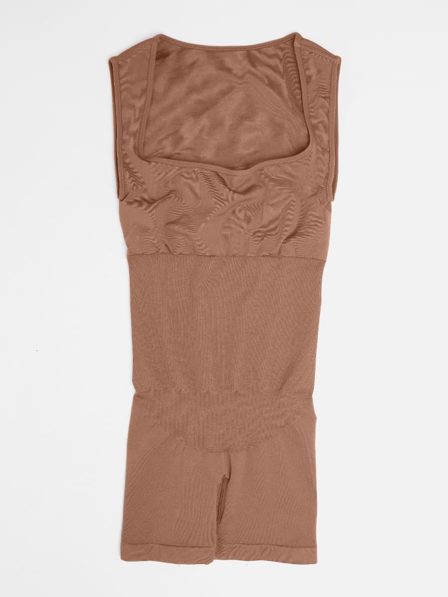 Square Neck Waist and Belly Shaping Jumpsuit - FirmaSculpt