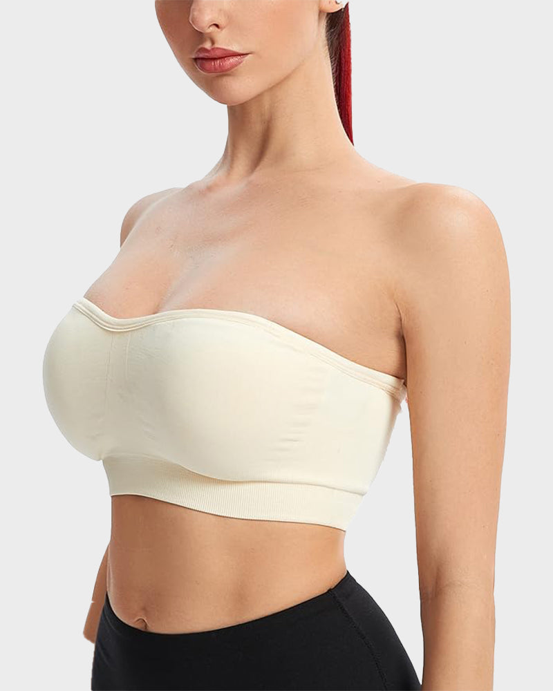 Non-Slip Seamless Strapless Bandeau Bra - FirmaHold
