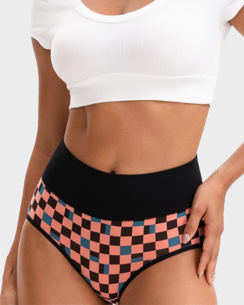 High-Waisted Cotton Briefs 5-Pack - FirmaSoft